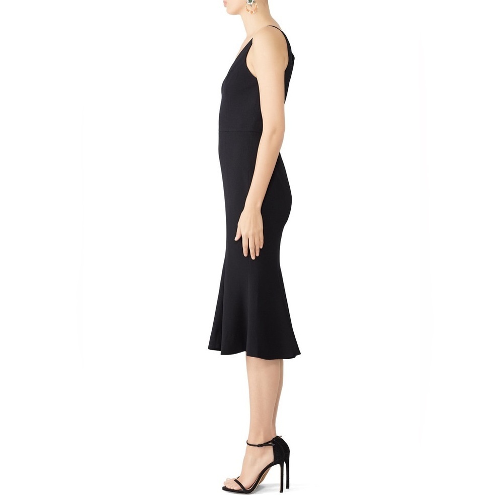 Isabelle midi dress Dress the Population sz large Black Spaghetti Strap Sheath - Picture 2 of 12